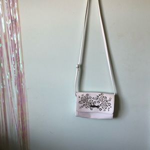 White and silver cross body Nine West bag